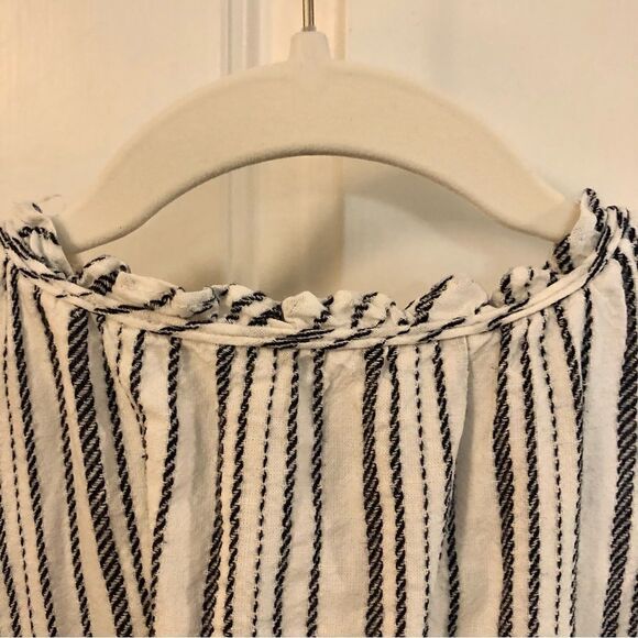 Ann Taylor Loft Nautical Blue and White Lined Dress Size XSP - Picture 4 of 11